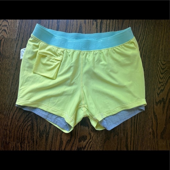 Skechers Performance Women's Workout Go Run Shorts sz. M NWOT gray/ yellow - Picture 8 of 8